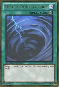 Mystical Space Typhoon - GLD5-EN038 - Ghost/Gold Hybrid Rare - Limited
