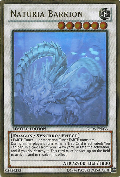 Naturia Barkion - GLD5-EN033 - Ghost/Gold Hybrid Rare - Limited