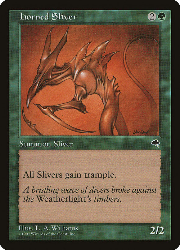 Horned Sliver - TMP - Uncommon - Japanese